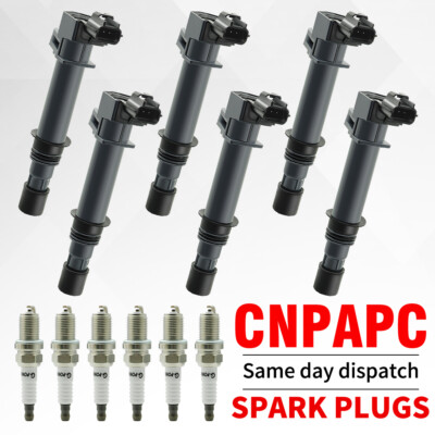 6pcs Ignition Coil UF270 and 6pcs Spark Plug for 2007-2008 Dodge Nitro 3.7L V6