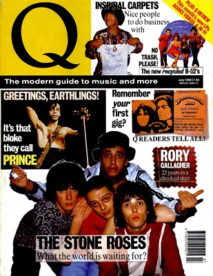 Q MAGAZINE ISSUE 46 JULY 1990 THE STONE ROSES RORY GALLAGHER PRINCE JEFF LYNNE