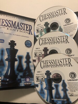 Chessmaster 10th Edition PC 2004 3 Disc Set Teacher, Mentor, Ultimate Opponent