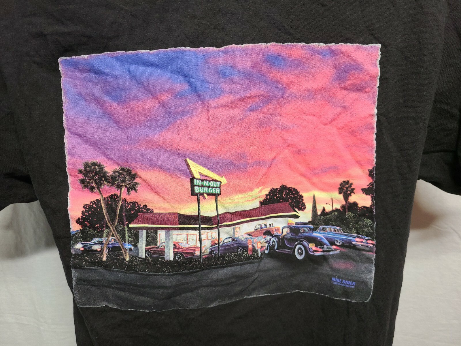 In N Out Burger Texas Adult Medium Black TShirt Gem