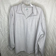 Deva Lifewear Beige Long Sleeve Tunic Shirt V Neck Cotton XL Extra Large