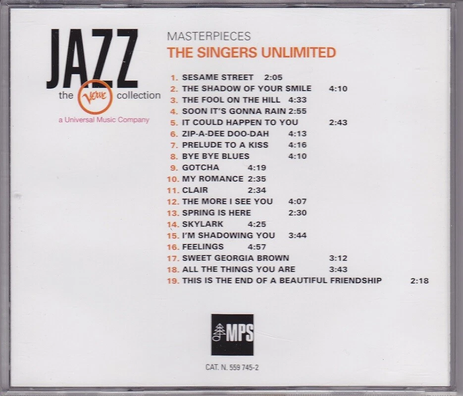 The Singers Unlimited - Masterpieces (CD) (Sehr rare "Verve"-Version) - Bild 2 von 3