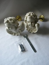 UNIQUE Vintage Pier One 2 Grecian Cherubs Curtain Tie Backs Screw Into Wall 