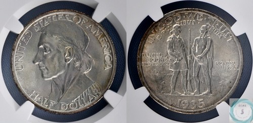 1935 Boone Commemorative 50c NGC MS 66+ w/CAC Endorse - Vintage Booming Luster - Picture 12 of 12