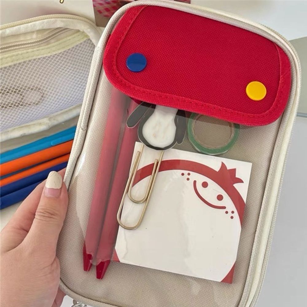 Bag Cosmetic Bags Korean Storage Bags Contrasting Colors Stationery Bag