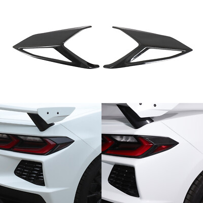 Real Carbon Fiber Rear Taillight Side Trim Cover for Corvette C8 2020+
