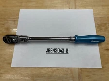 Snap-on Tools NEW PEARL BLUE 3/8" Drive Hard Grip Long Flex Ratchet FHLFD80APB
