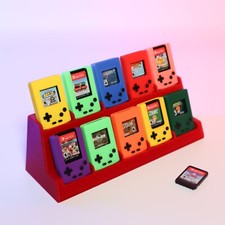 Mini Gameboy Case for Switch Game Cartridge Display Tower Holds 10 Games Retro