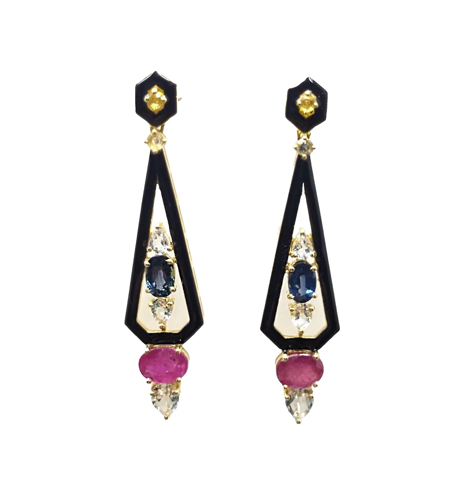 Chandelier Ruby Fashion Earrings