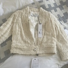 Iro Ivory Jacket Size 40 Blazer Boucle Rrp 325euro