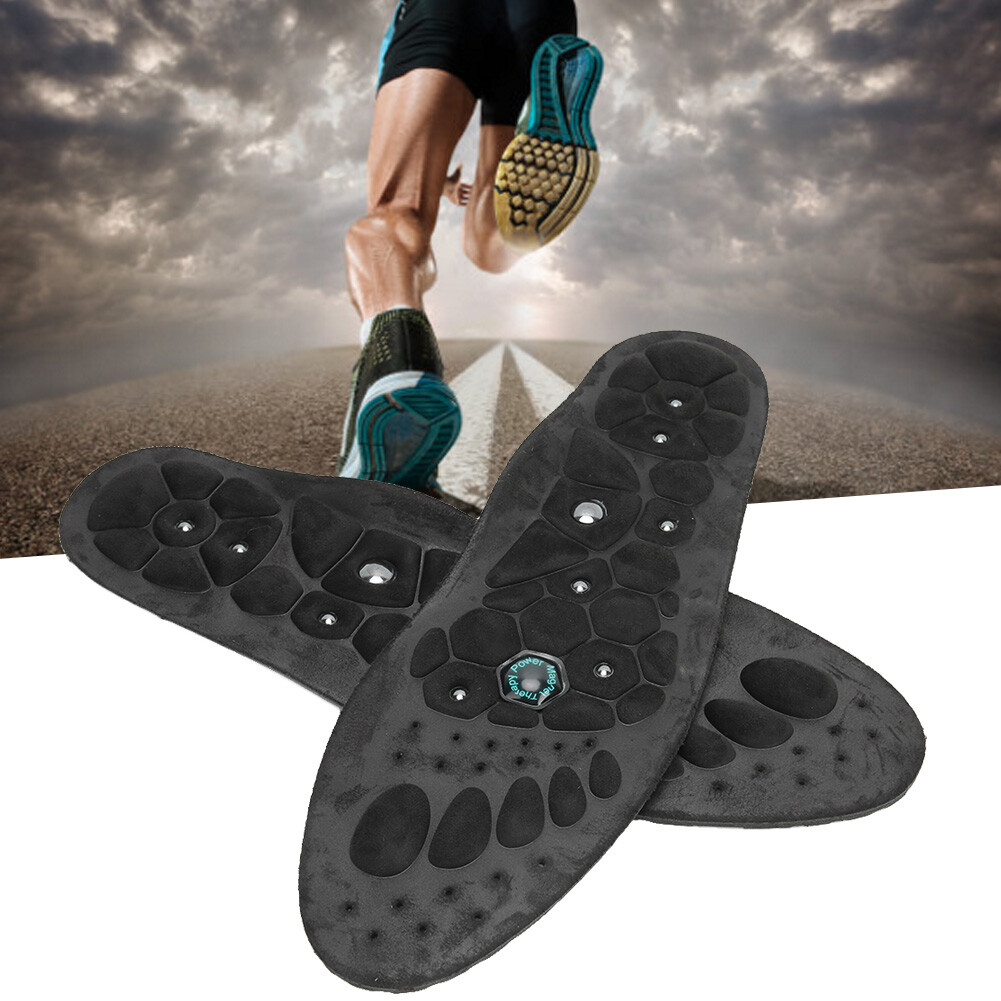 Black M 40‑43 2pcs Unisex Therapy Insoles Sports Breathable Foot