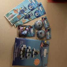 Image of Lot of Finding Dory Party Supplies, Cupcake Tower, Treat bags, candle, baking