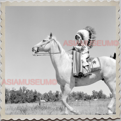 50s CROW TRIBE BIG HORN COUNTY MONTANA AGENCY PARADE MAN VINTAGE USA ...