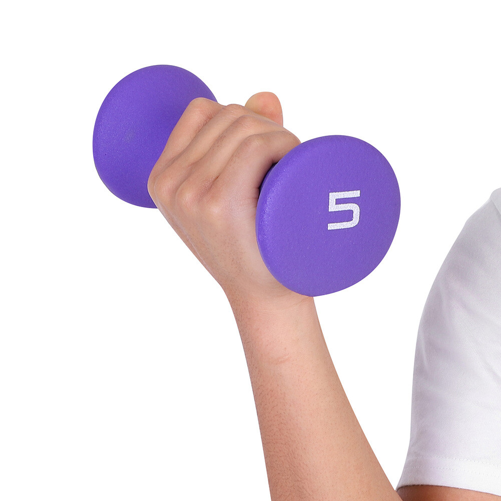 Neoprene Dumbbells Weights Pair Home Gym Fitness Aerobic Exercise Iron