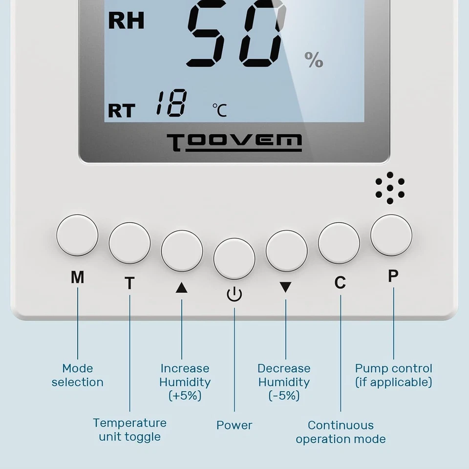 ALORAIR Dehumidifier Remote Controller Digital Humidity Temperature Control - Image 2 of 4