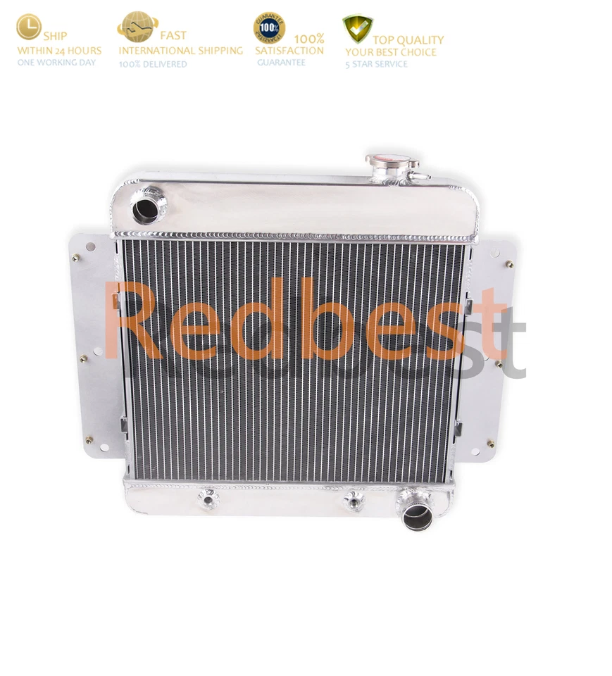 Radiador de aluminio 14" H 3 filas para Chevrolet Chevy II Nova Base 1962-1967 2,5 L-5,3 L Foto 2 de 2