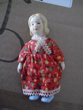 Modern Art Doll Porcelain Bisque Little Girl Doll 4" Tall LOOK