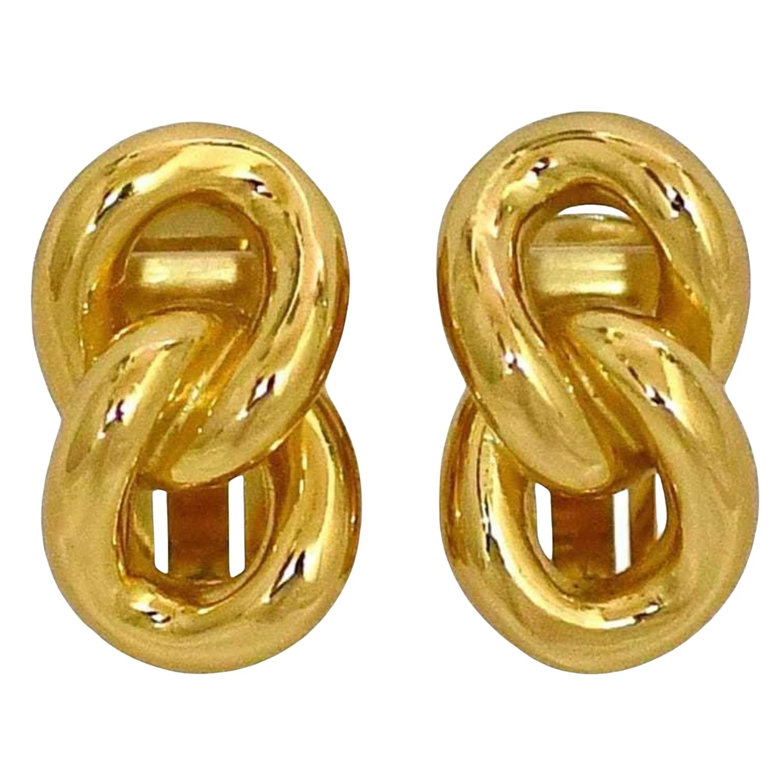 Bijou boucle d'oreille Dior plaqué or authentique