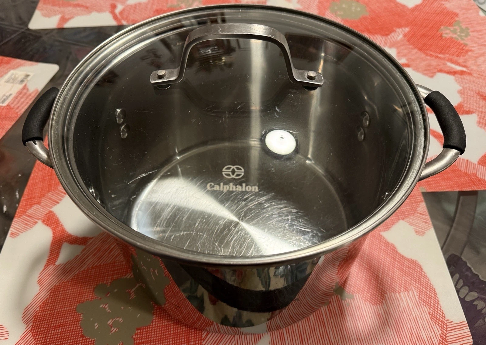 Calphalon Stainless Steel 8 Quart Sauce Pot w/Glass Lid PLUS Steamer w/Glass Lid