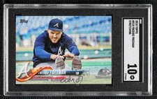 2018 Topps Photo Variation SP (Stretching) Freddie Freeman #510 SGC 10 GEM v1x