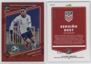 2021-22 Panini Donruss Road to Qatar Optic Red Prizm /149 Sergino Dest #162