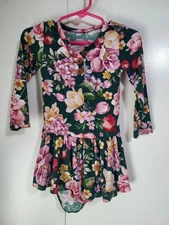 Posh Peanut Baby Girl 18-24M Floral Long Sleeve Twirl Skirt Bodysuit Dress