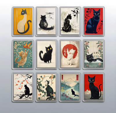Vintage Katze Kühlschrankmagnet - Feinschmecker Diner Pop Art Küche Kühlschrank Geschenk