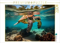 Calvendo Puzzle Sea Turtle Under Water | 2000 Pieces, Finished Size 35.4 × 26.4
