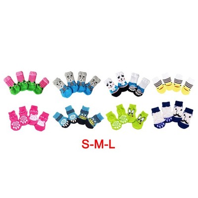 4 süße Haustier Katze Welpe Hundesocken Indoor Soft Warm Anti Rutsch