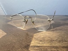 Antique Rimless Eyeglass Frames B L Antique Hexagonal Shape Bausch  Lomb