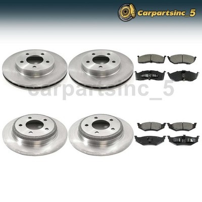 Brake Pad Brake Rotor Front Rear Fits Chrysler LHS Eagle Vision