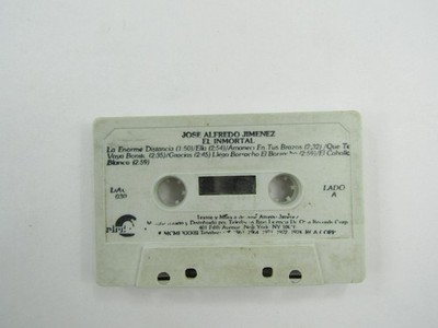 VTG Jose Alfredo Jimenez Cassette El Inmortal Tape Latin Spanish Music Tape Only