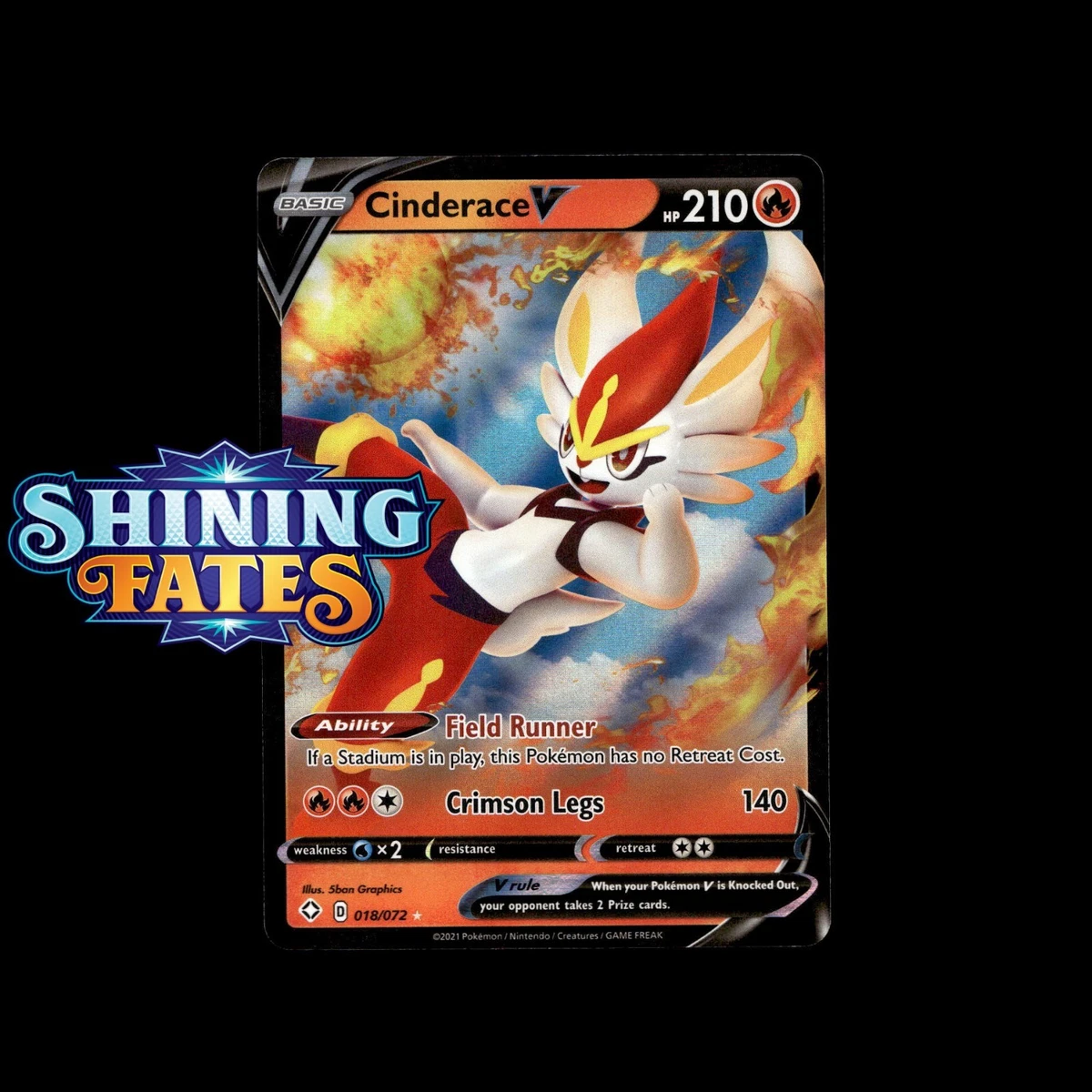Cinderace V 018/072 Shining Fates for sale | eBay