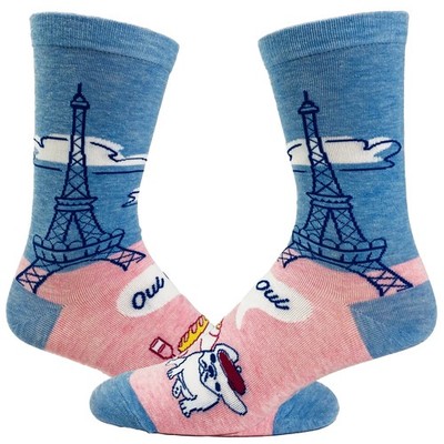 Women's Oui Oui French Bulldog Socks Funny Sarcastic Pet Puppy Lover Novelty Dog