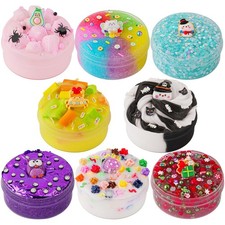 8 x 100ml Textures Slimes Kit for Kids, Slime Variety Pack Different Multiple
