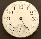 Antique 1902 Waltham Seaside 1891 Pocket Watch Movement Parts/Repair 0s 7j USA