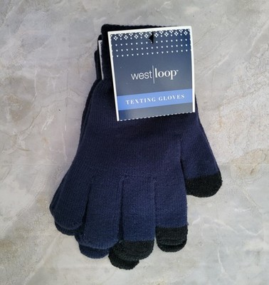 West Loop Blue Texting Gloves One Size Fits Most
