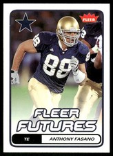 2006 Fleer Anthony Fasano Rookie Dallas Cowboys #105