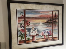 Neenah Wisconsin Artist Karen (Kay Sue)  Woodsmith WI Lakescape Watercolor