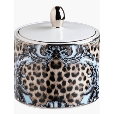 NEW Roberto Cavalli Palazzo Pitti Sugar Pot Leopard Print Luxury Tableware Decor