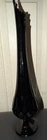 Vintage Fenton Black Amethyst Thumbprint Swung Vase 17” read description!￼