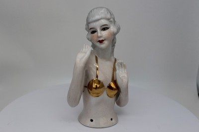 Teepuppen Mata Hari Sexy Half Doll Pincushion Arms Away Art Deco Stil Art Nouvea