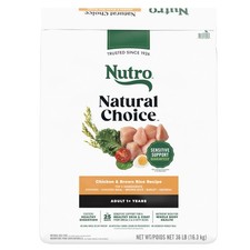 Nutro Natural Choice Adult Dry Dog Food, Chicken  Brown Rice Recipe, 36 lb. Bag