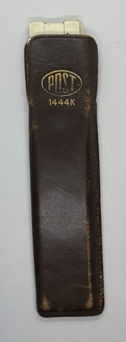 Frederick Post Co. n. 1444K Slide Rule Hemmi Japan con custodia in pelle di mucca grana superiore - Foto 2 di 3