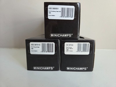 Minichamps 1/43 Boxes (x3) - Ford Focus Break/5 Door Saloon & Mustang Cabriolet