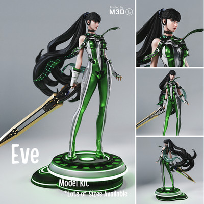 EVE - (1:6, 1:9, 1:12) 3D Modellbausatz Figur unbemalt Frau ungebaut Fan Art
