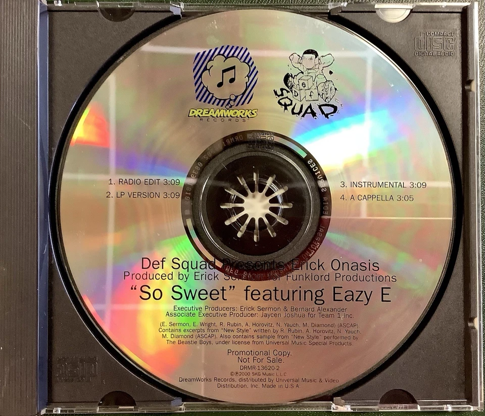 2000 Erick Onasis So Sweet Promotional Single Compact Disc CD Def Squad Eazy E - Image 3 of 4