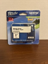 Brother P-Touch Labels TZe-251 24mm 1  Black Print on White Tape