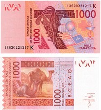 2013 West African States Senegal 1000 Francs CFA UNC P715Km