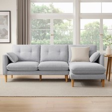 Dusk Shoreditch Light Grey Right Hand Chaise Sofa RRP £679